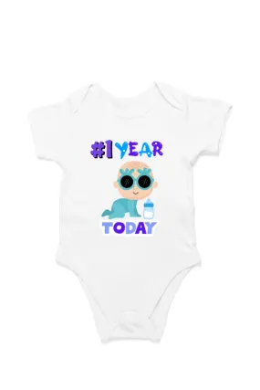 1 Year Celebration : Cool Baby Rompers Printed For Your Baby's Monthly Milestone