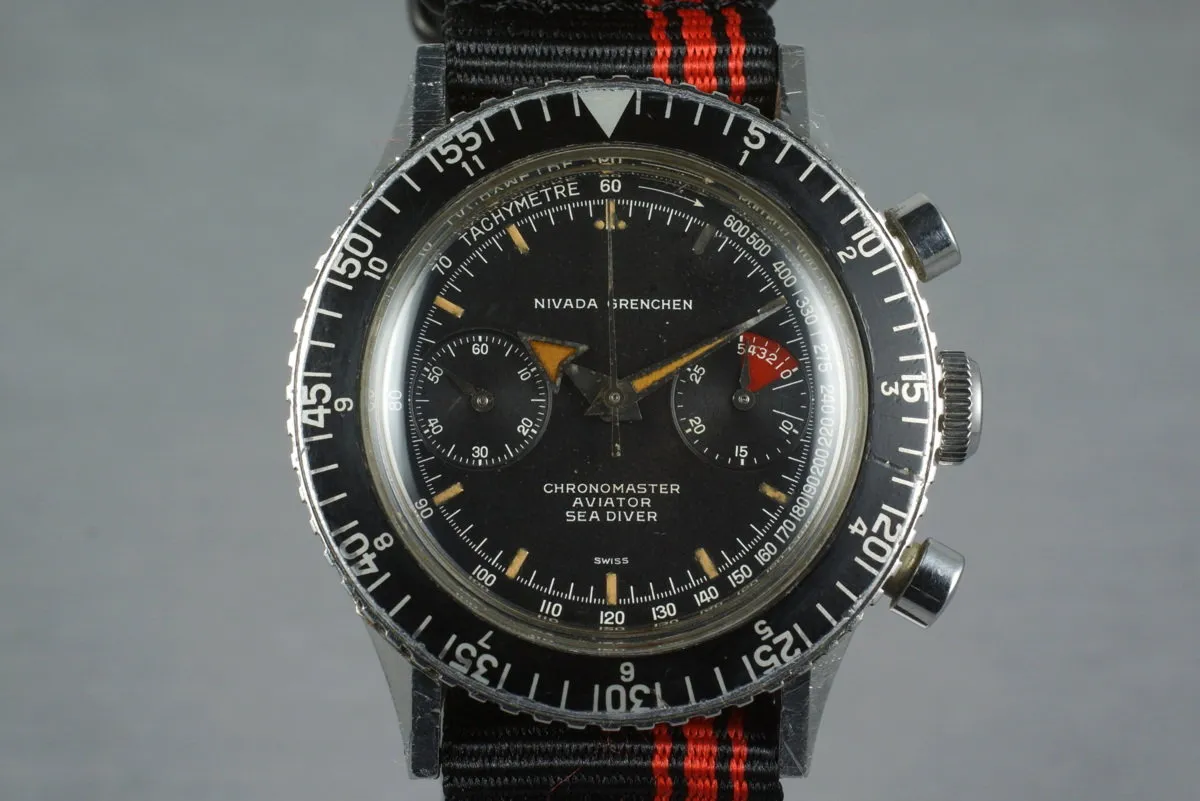 1960’s Navada Grenchen ChronoMaster Aviator Sea Diver 9812