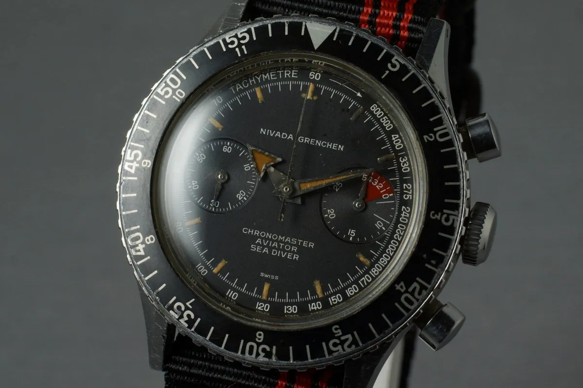 1960’s Navada Grenchen ChronoMaster Aviator Sea Diver 9812