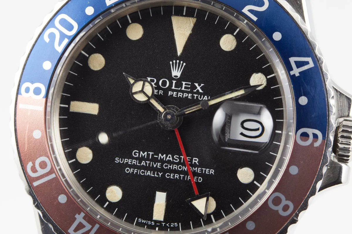 1972 Rolex GMT 1675 Mark I Dial