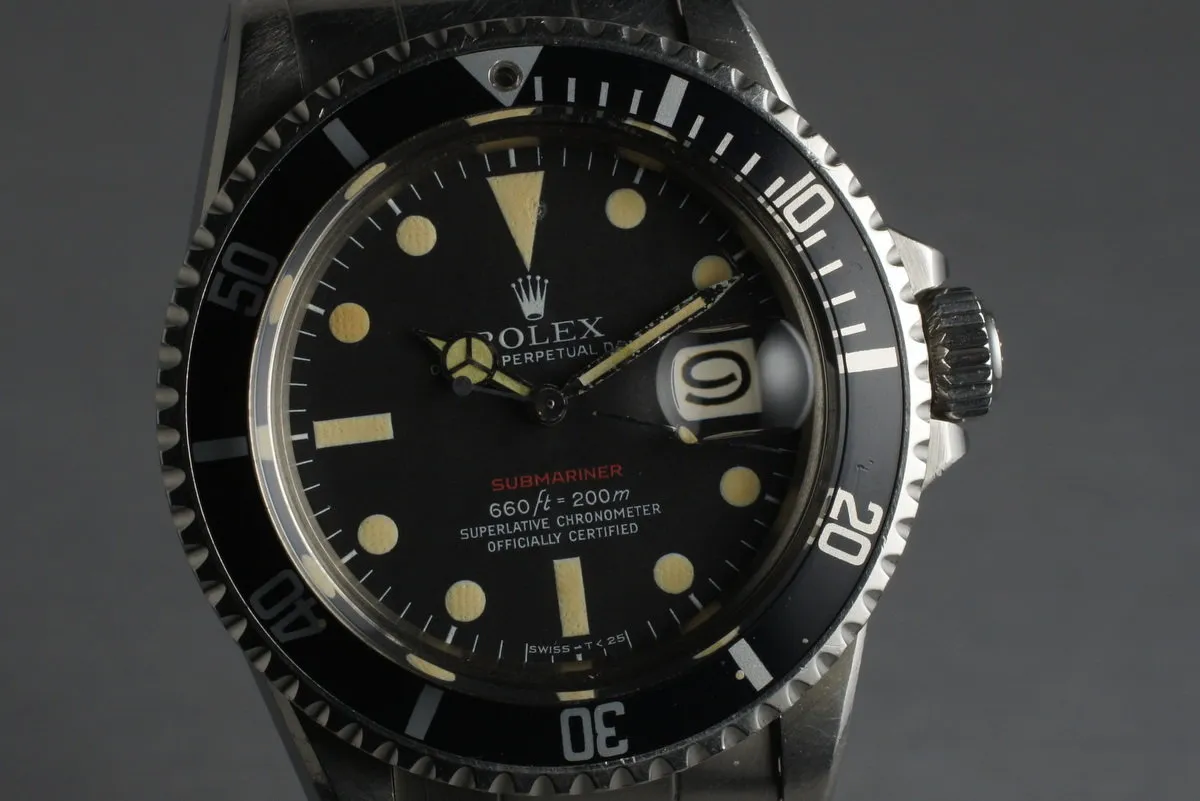 1972 Rolex Red Submariner 1680 with Box and Papers