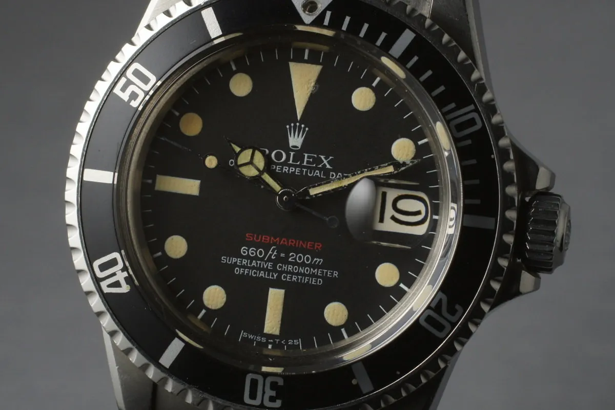 1972 Rolex Red Submariner 1680 with Box and Papers