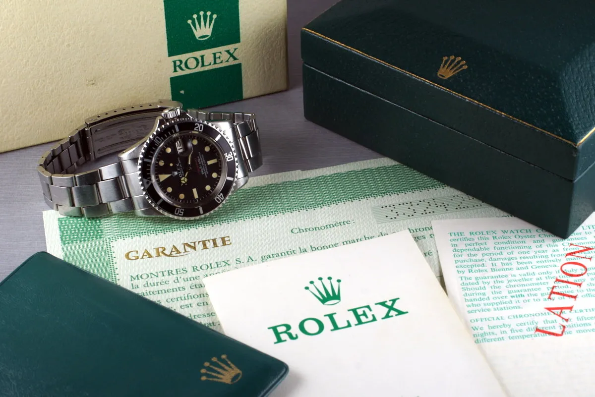 1972 Rolex Red Submariner 1680 with Box and Papers