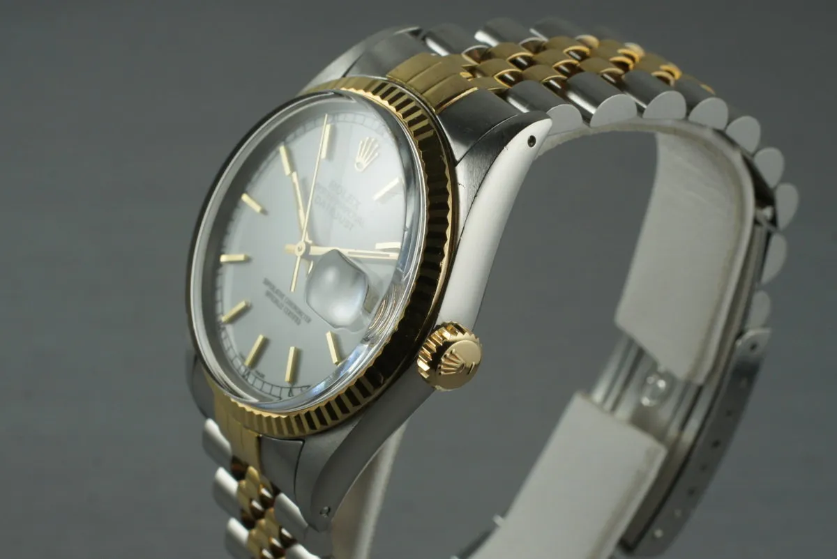 1984 Rolex Two Tone DateJust 16013 with White Enamel Dial