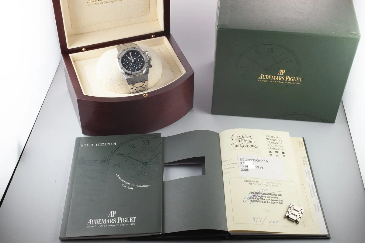 2002 Audemars Piguet Royal Oak 25860/0/1110 with Box and Papers