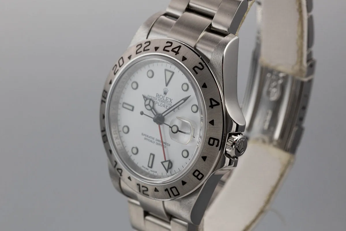 2007 Rolex Explorer II 16570 White Dial with Box and Papers and 3186 Movement