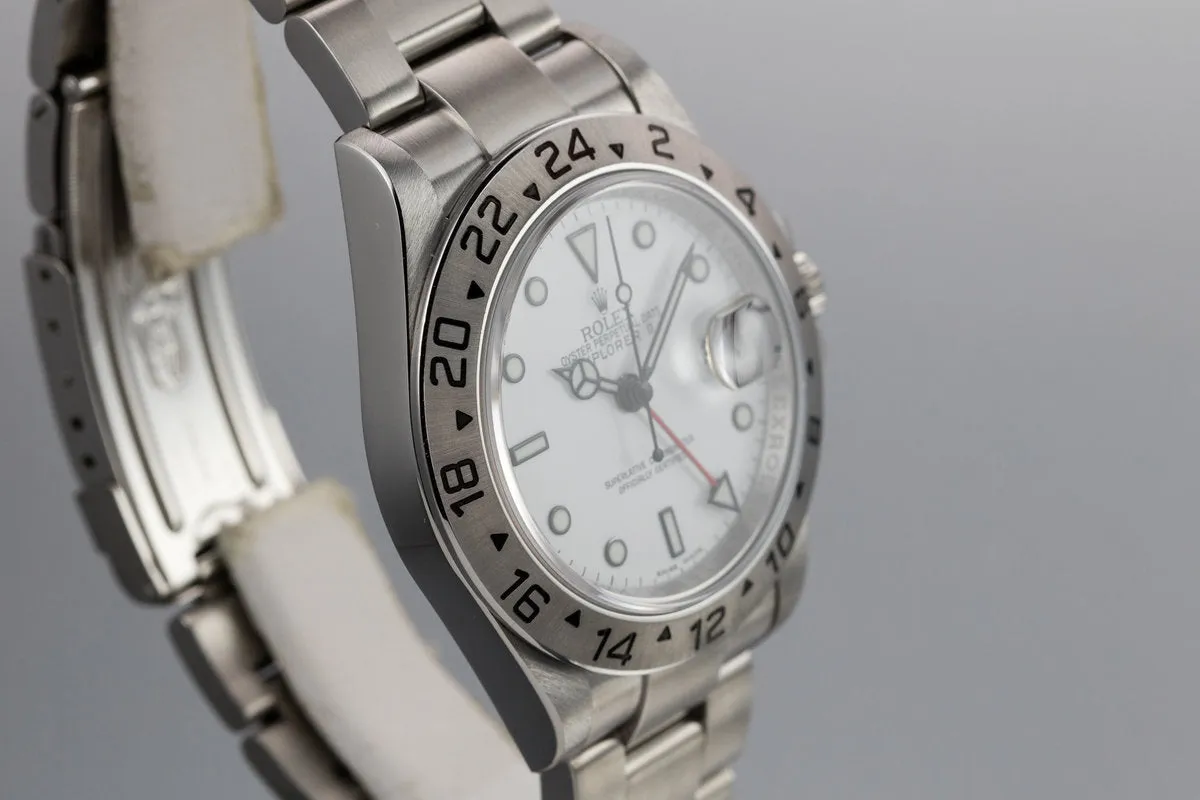 2007 Rolex Explorer II 16570 White Dial with Box and Papers and 3186 Movement