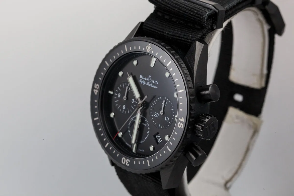 2015 Blancpain Fifty Fathoms Bathyscaphe Ceramic Flyback Chronograph J200130 with Box and Papers