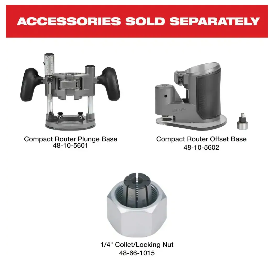 2723-20 Milwaukee M18 Fuel Compact Router (Tool Only)