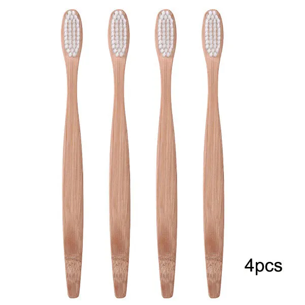 4 Pieces Bamboo Toothbrush Environment friendly Healthy