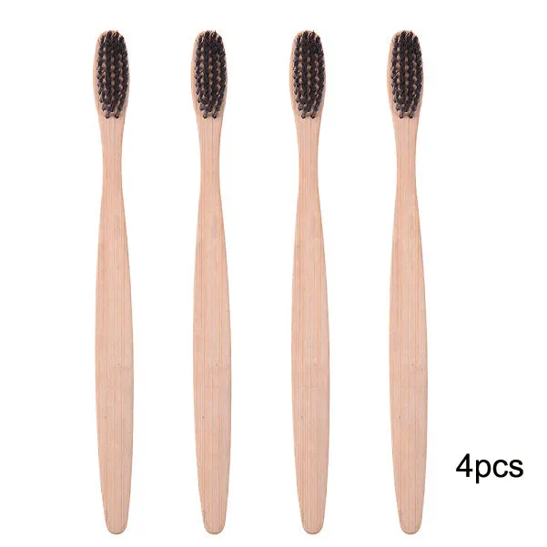 4 Pieces Bamboo Toothbrush Environment friendly Healthy