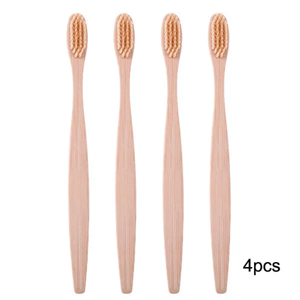 4 Pieces Bamboo Toothbrush Environment friendly Healthy