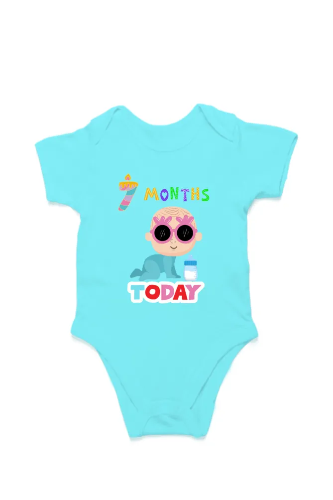 7 Month Celebration : Cool Baby Rompers Printed For Your Baby's Monthly Milestone