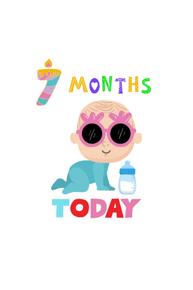 7 Month Celebration : Cool Baby Rompers Printed For Your Baby's Monthly Milestone