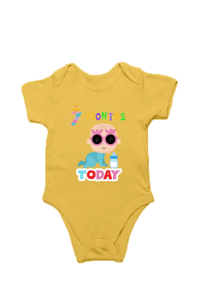 7 Month Celebration : Cool Baby Rompers Printed For Your Baby's Monthly Milestone