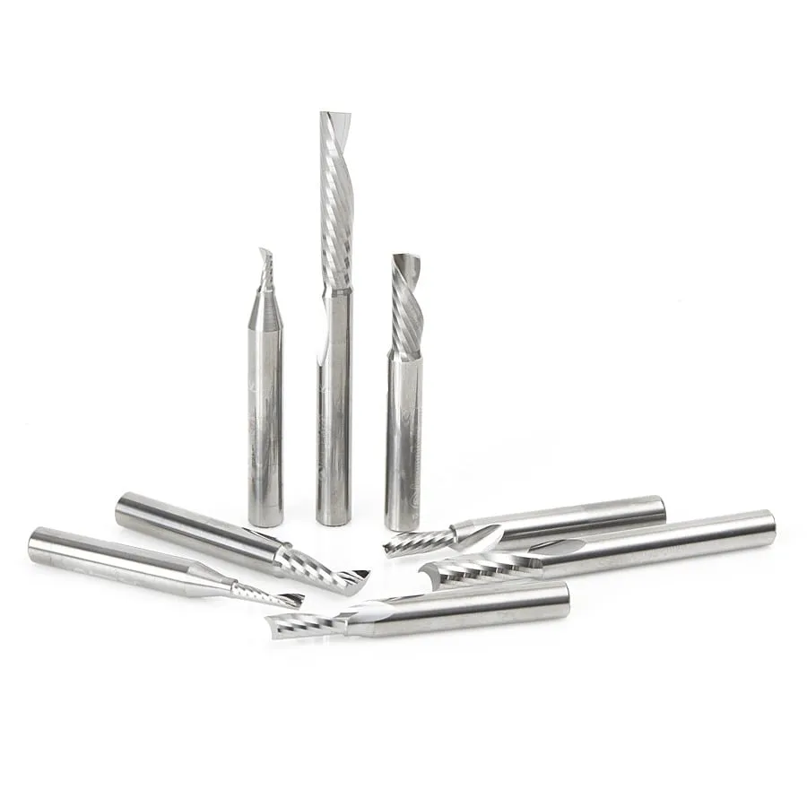 8 Piece | Aluminum Cutting CNC Spiral 'O' Flute Collection | AMS-160 | 738685160169