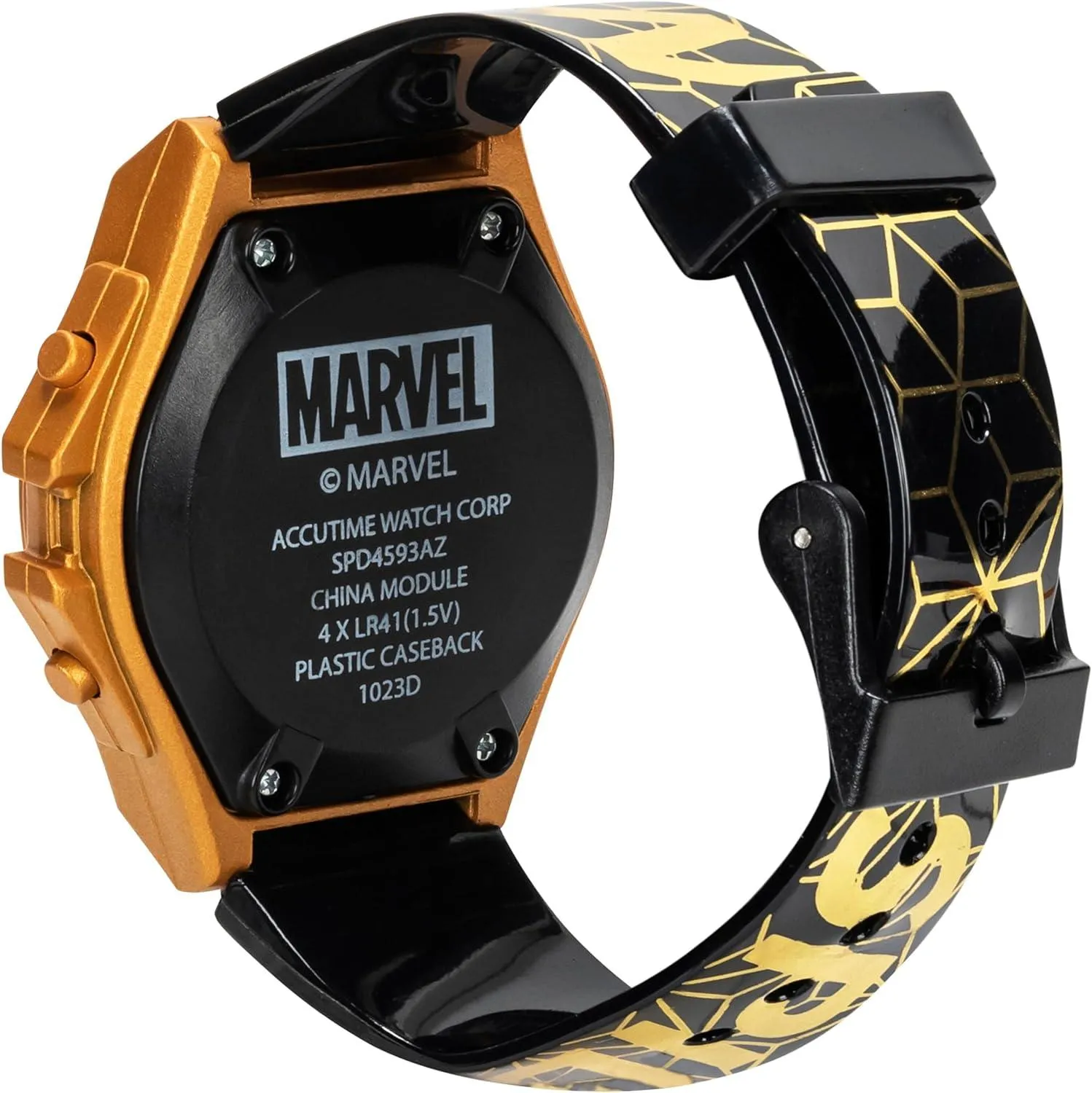 Accutime SPD4593AZ Marvel Boy's Spiderman Light Up Digital Watch with Flip Open Face