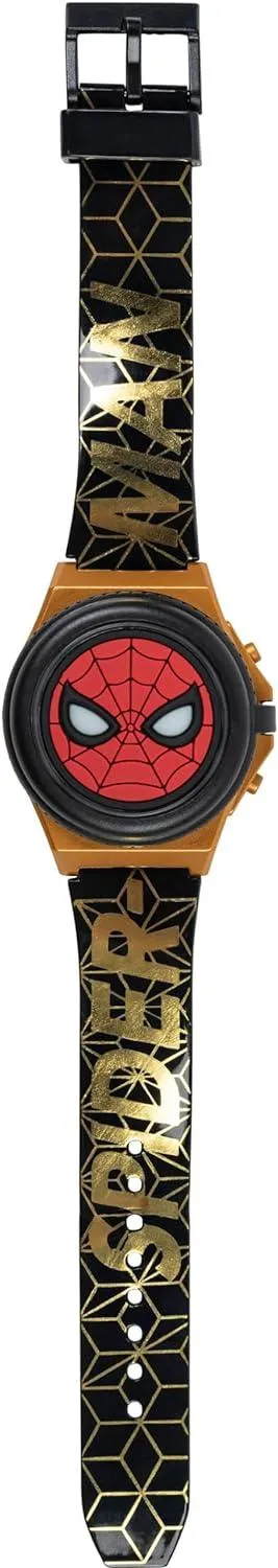 Accutime SPD4593AZ Marvel Boy's Spiderman Light Up Digital Watch with Flip Open Face