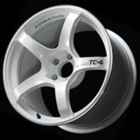 Advan TC4 16x7.0  42 4-100 Racing White Metallic & Ring Wheel