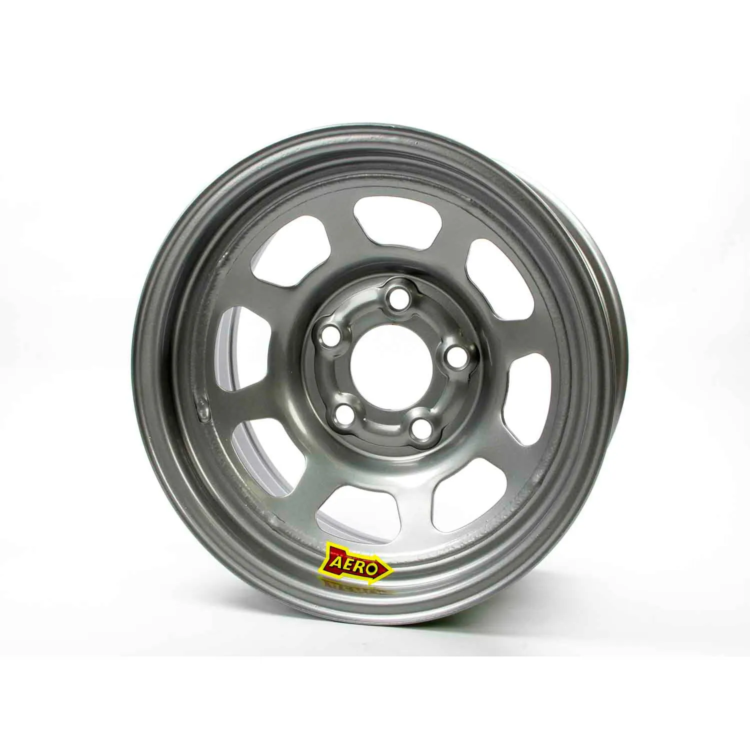 Aero 50 Series Rolled Wheel - Silver - 15" x 10" - 5 x 4.75" Bolt Circle - 2" Back Spacing - 25 lbs.