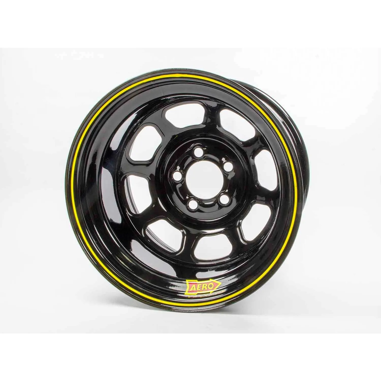 Aero 58 Series Rolled Wheel - Black - 15" x 10" - 5 x 5" Bolt Circle - 3" Back Spacing - 21 lbs.