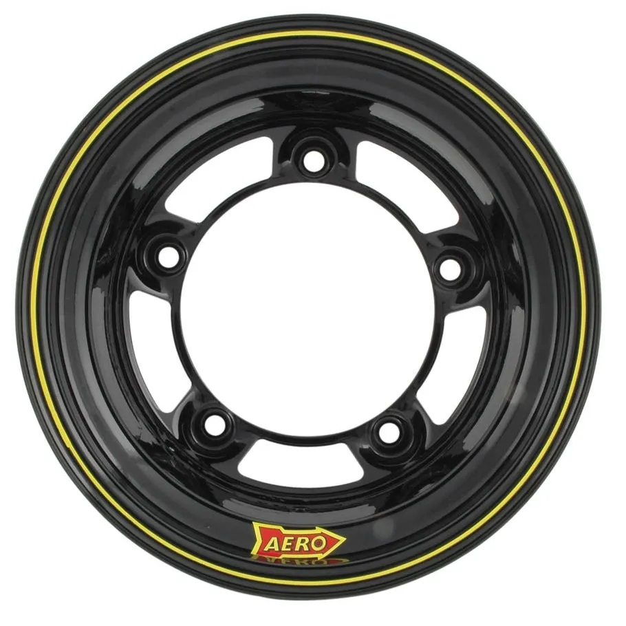 Aero 58 Series Rolled Wheel - Black - 15" x 10" - Wide 5 - 5" Back Spacing - 18 lbs.