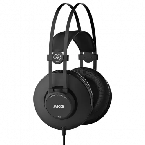 AKG K52 Closed-Back Headphones for Live Sound Monitoring & Recording Studios