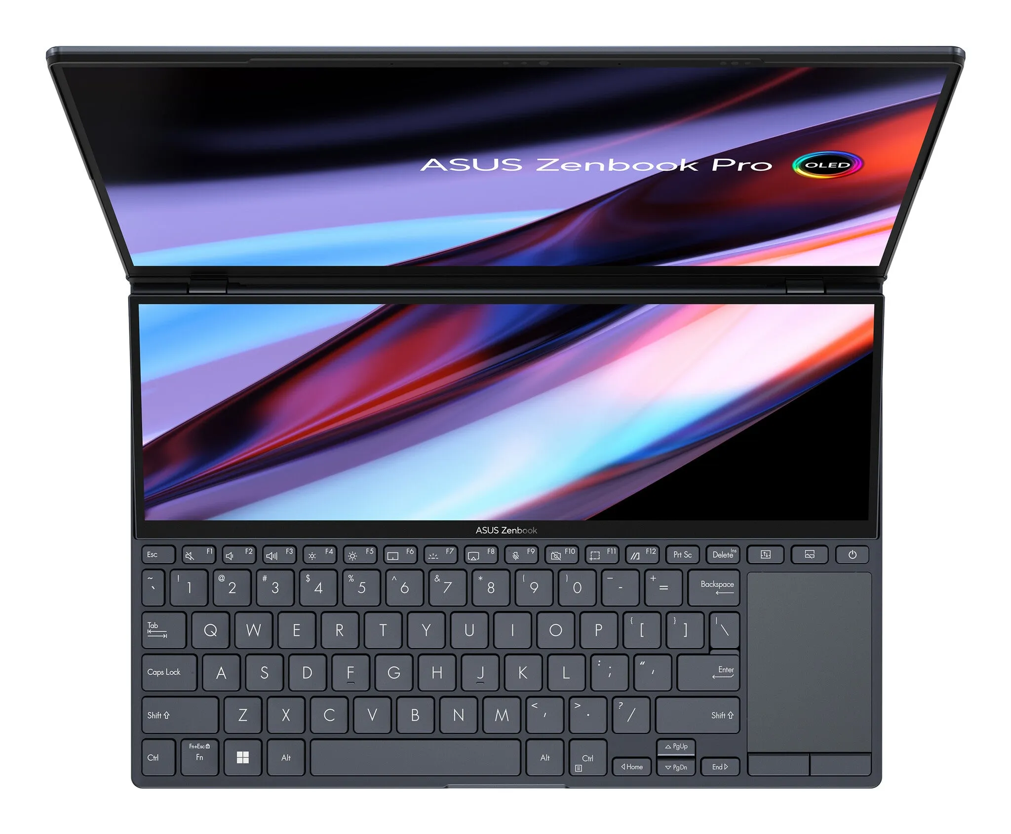 ASUS Zenbook Pro 14 Duo OLED UX8402ZE-M3022W Intel® Core™ i9 i9-12900H Laptop 36.8 cm (14.5") Touchscreen 2.8K 32 GB LPDDR5-SDRAM 1 TB SSD NVIDIA GeForce RTX 3050 Ti Wi-Fi 6E (802.11ax) Windows 11 Home Black