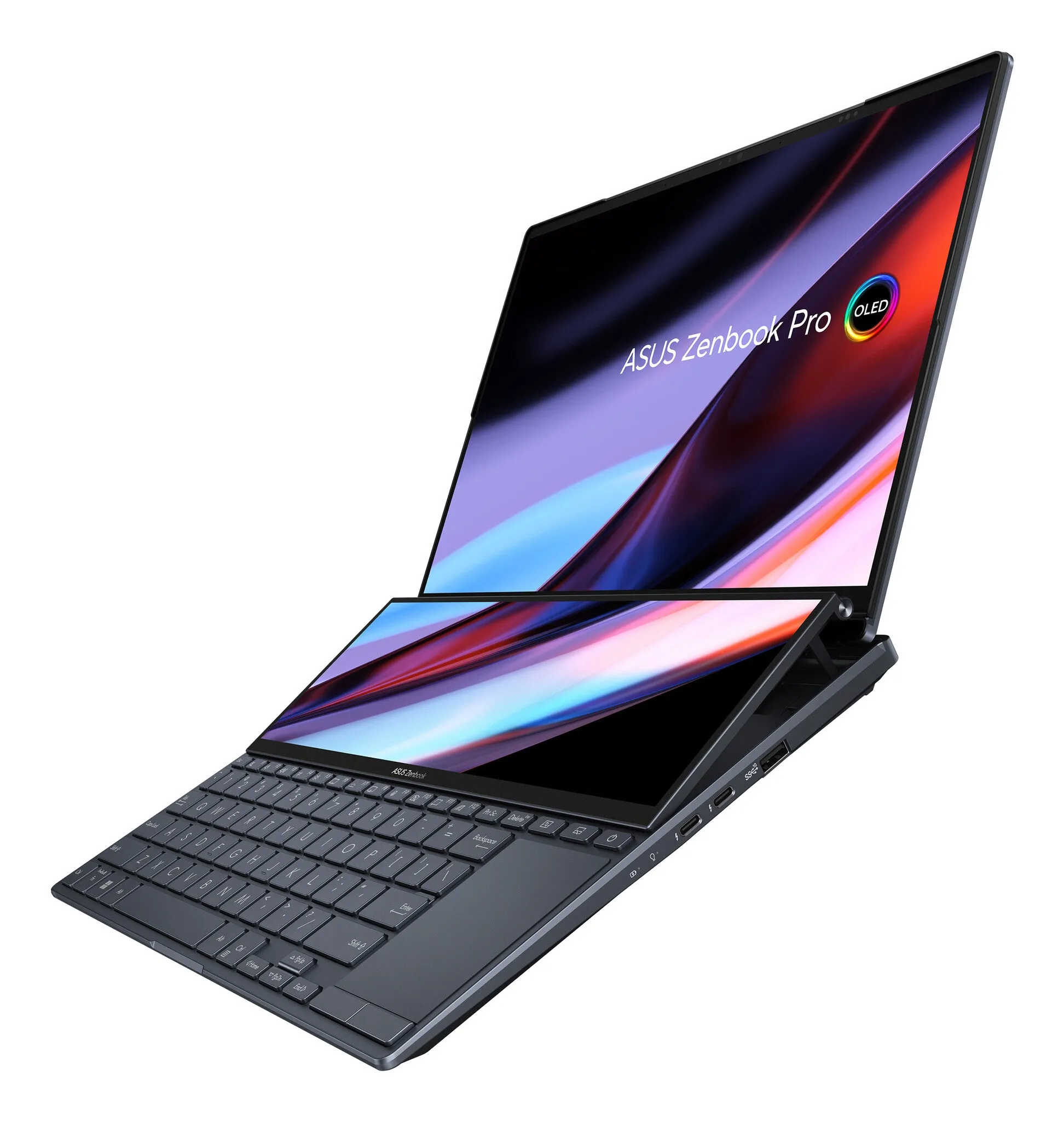 ASUS Zenbook Pro 14 Duo OLED UX8402ZE-M3022W Intel® Core™ i9 i9-12900H Laptop 36.8 cm (14.5") Touchscreen 2.8K 32 GB LPDDR5-SDRAM 1 TB SSD NVIDIA GeForce RTX 3050 Ti Wi-Fi 6E (802.11ax) Windows 11 Home Black