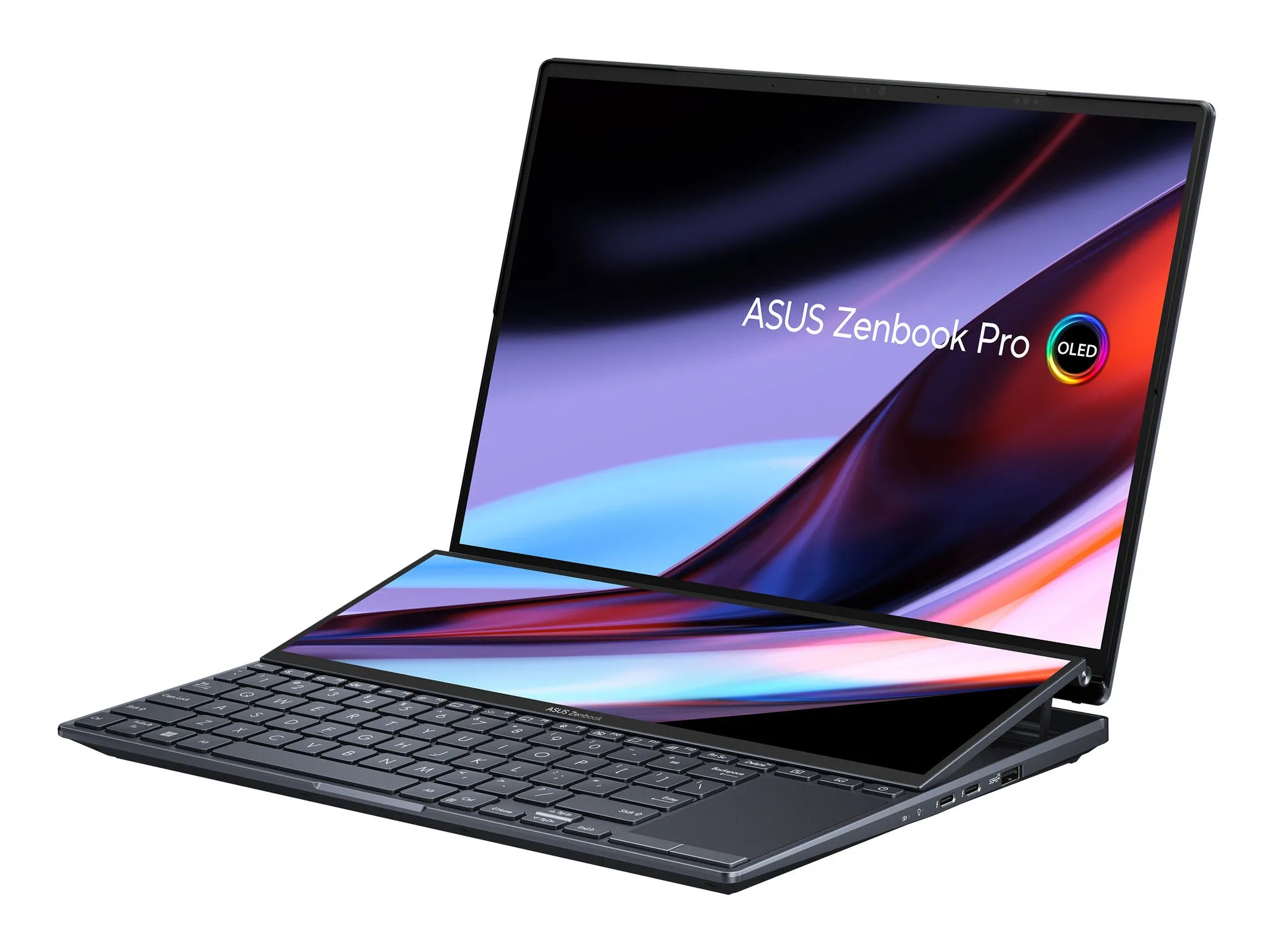 ASUS Zenbook Pro 14 Duo OLED UX8402ZE-M3022W Intel® Core™ i9 i9-12900H Laptop 36.8 cm (14.5") Touchscreen 2.8K 32 GB LPDDR5-SDRAM 1 TB SSD NVIDIA GeForce RTX 3050 Ti Wi-Fi 6E (802.11ax) Windows 11 Home Black