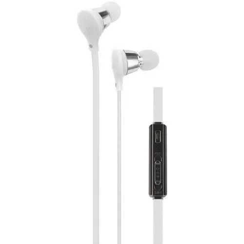 At&amp;amp;t Jive Noise-isolating Earbuds With Microphone &amp;amp; Volume Control (white) (pack of 1 Ea)