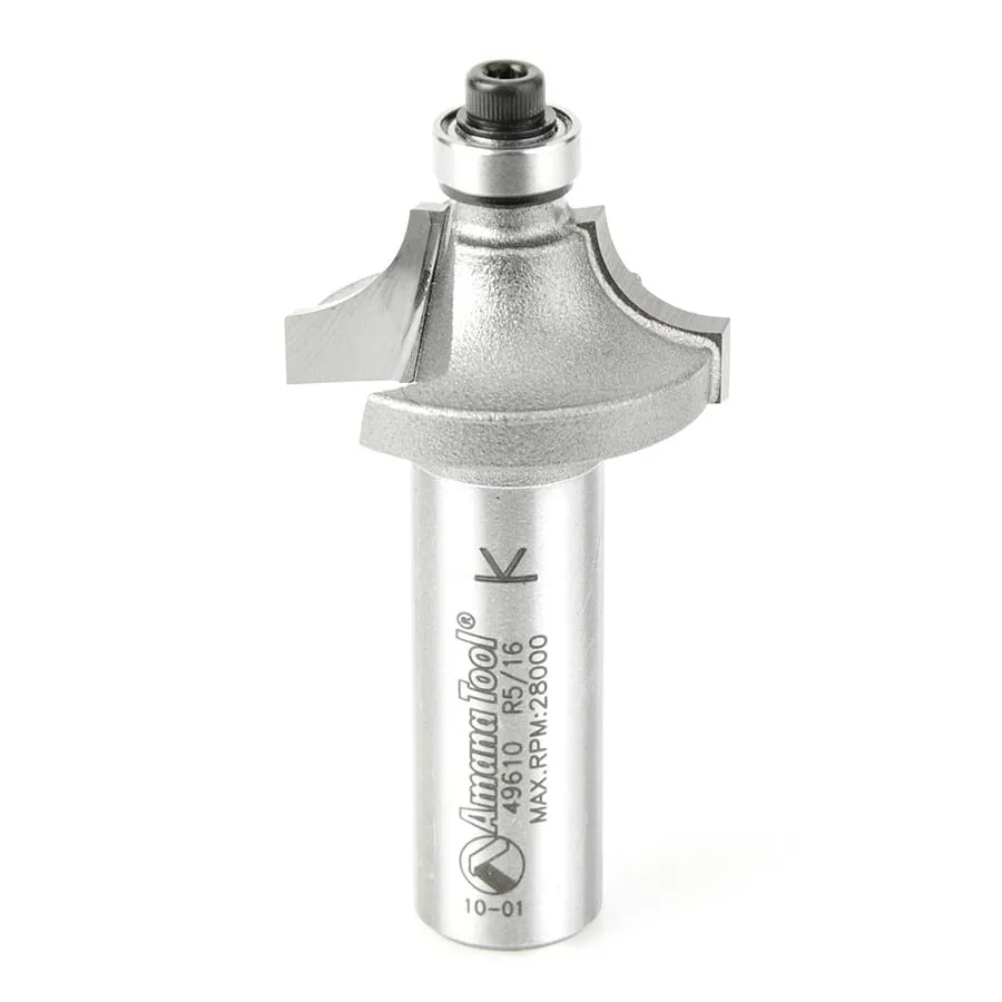 Beading Router Bit | 5⁄16 Radius x 1 1⁄8 Dia x 1⁄2 x 1⁄2"Shank | 49610 | 738685896105