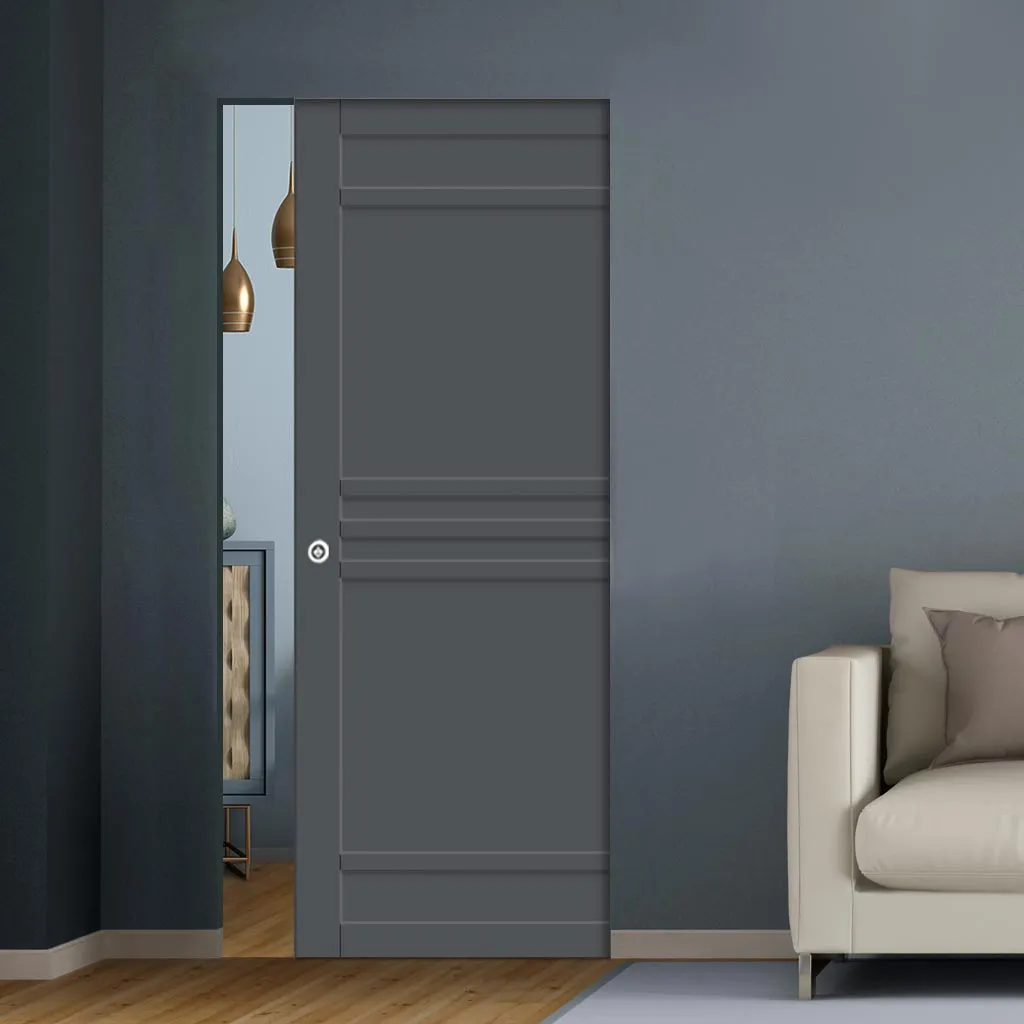 Bespoke Handmade Eco-Urban® Colorado 6 Panel Single Absolute Evokit Pocket Door DD6436 - Colour Options