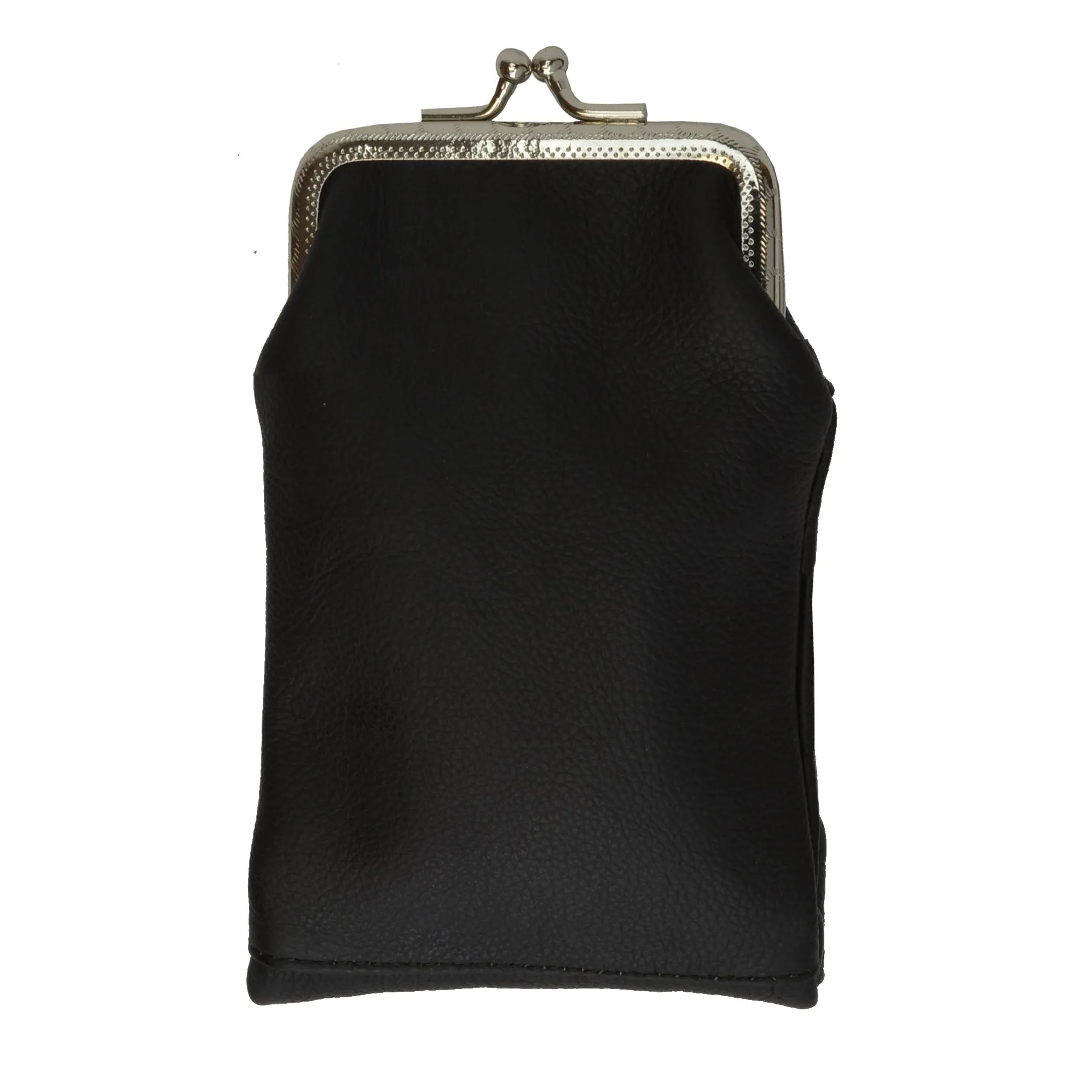 Black Leather Cigarette Smoke Carrying Case Coin Holder Zip Pocket Wallet