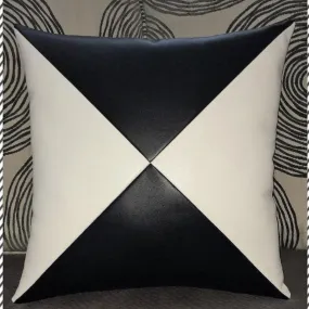 Black white 4 triangles case cushion