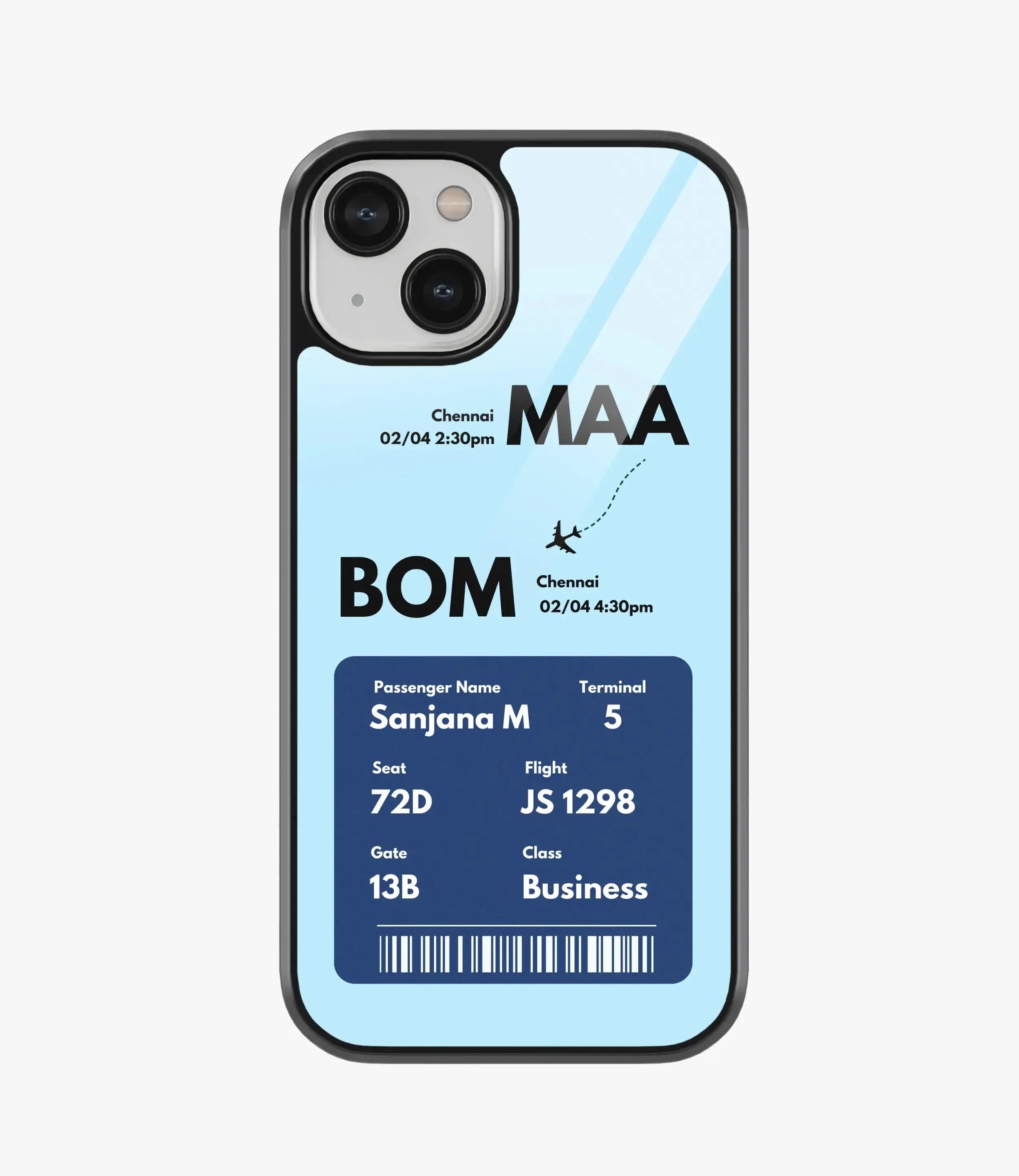 Boarding Pass Ticket Glass Case