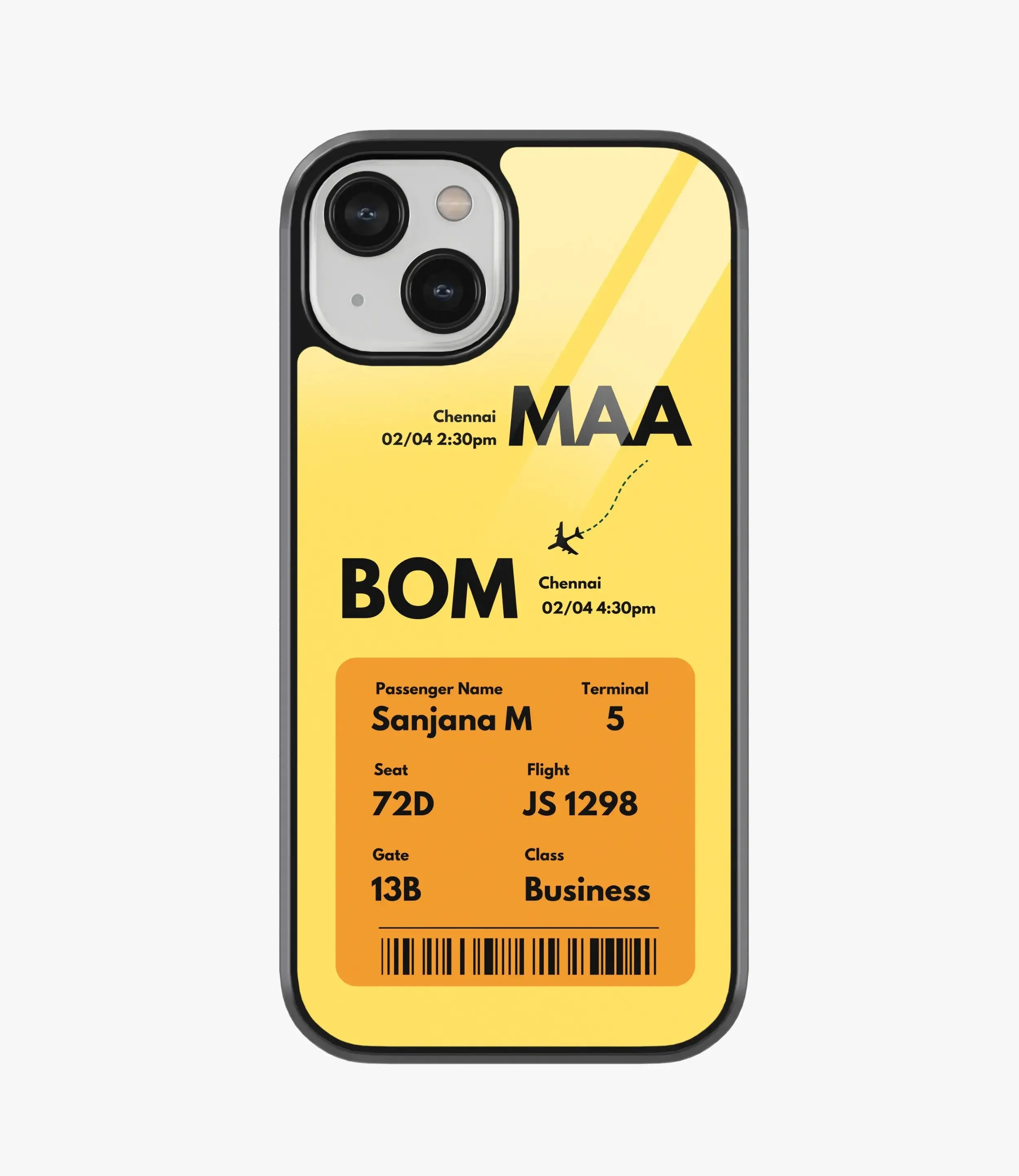 Boarding Pass Ticket Glass Case