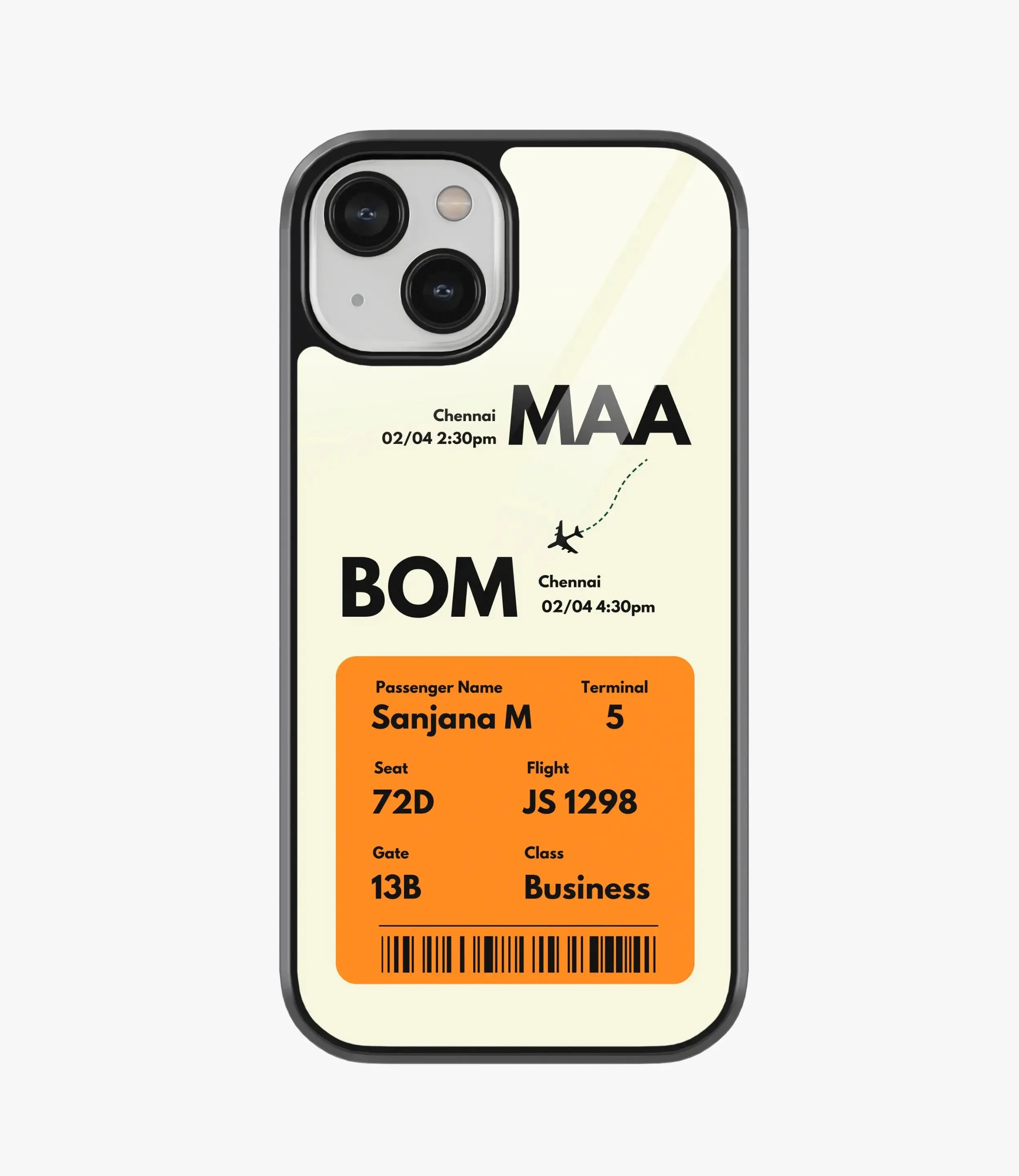 Boarding Pass Ticket Glass Case