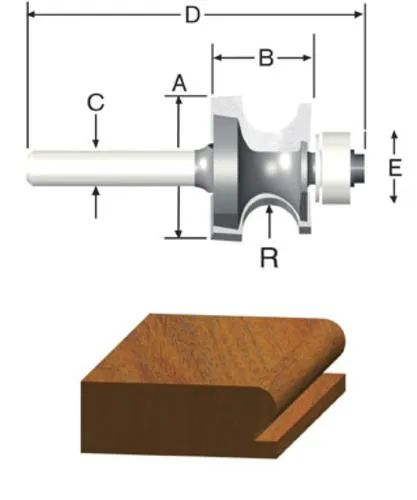 Bosch 23138 Carbide Tipped Router Bit 3/16"