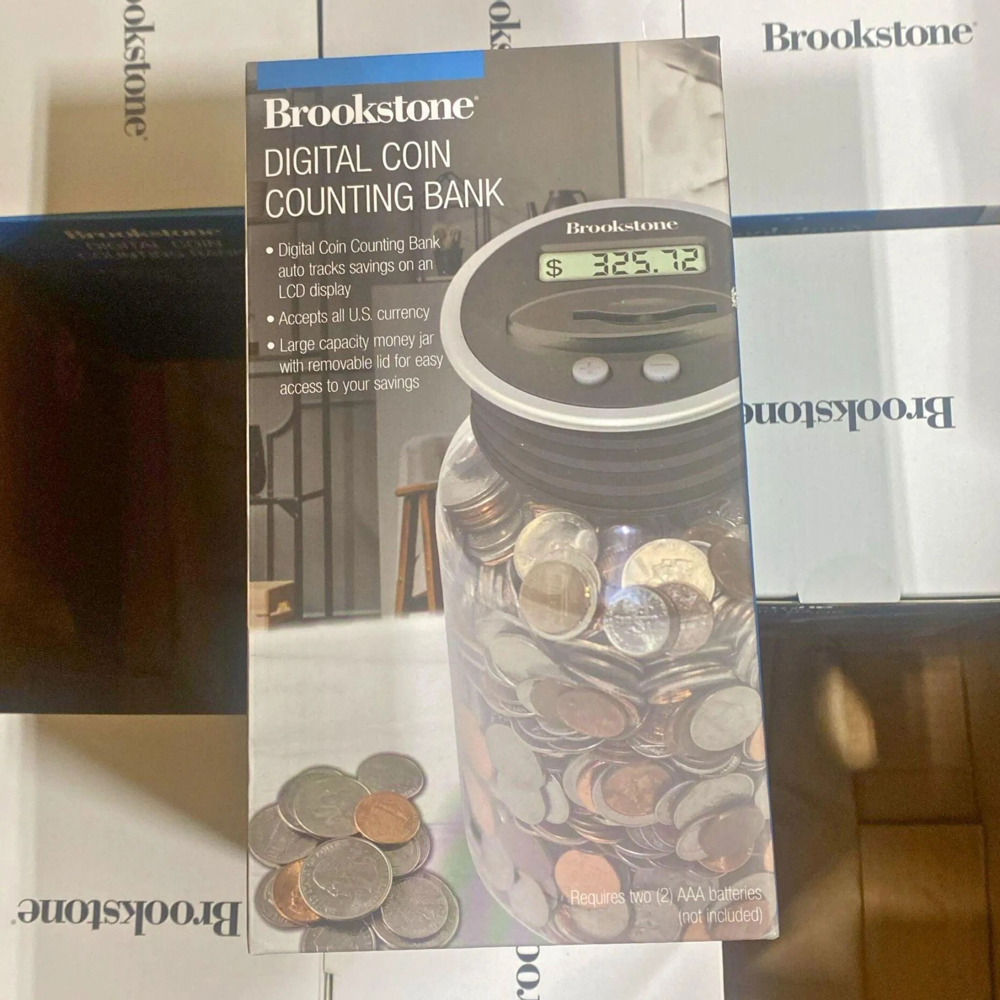 BrookStone Digital Coin Counting Bank (8 Pcs Lot)