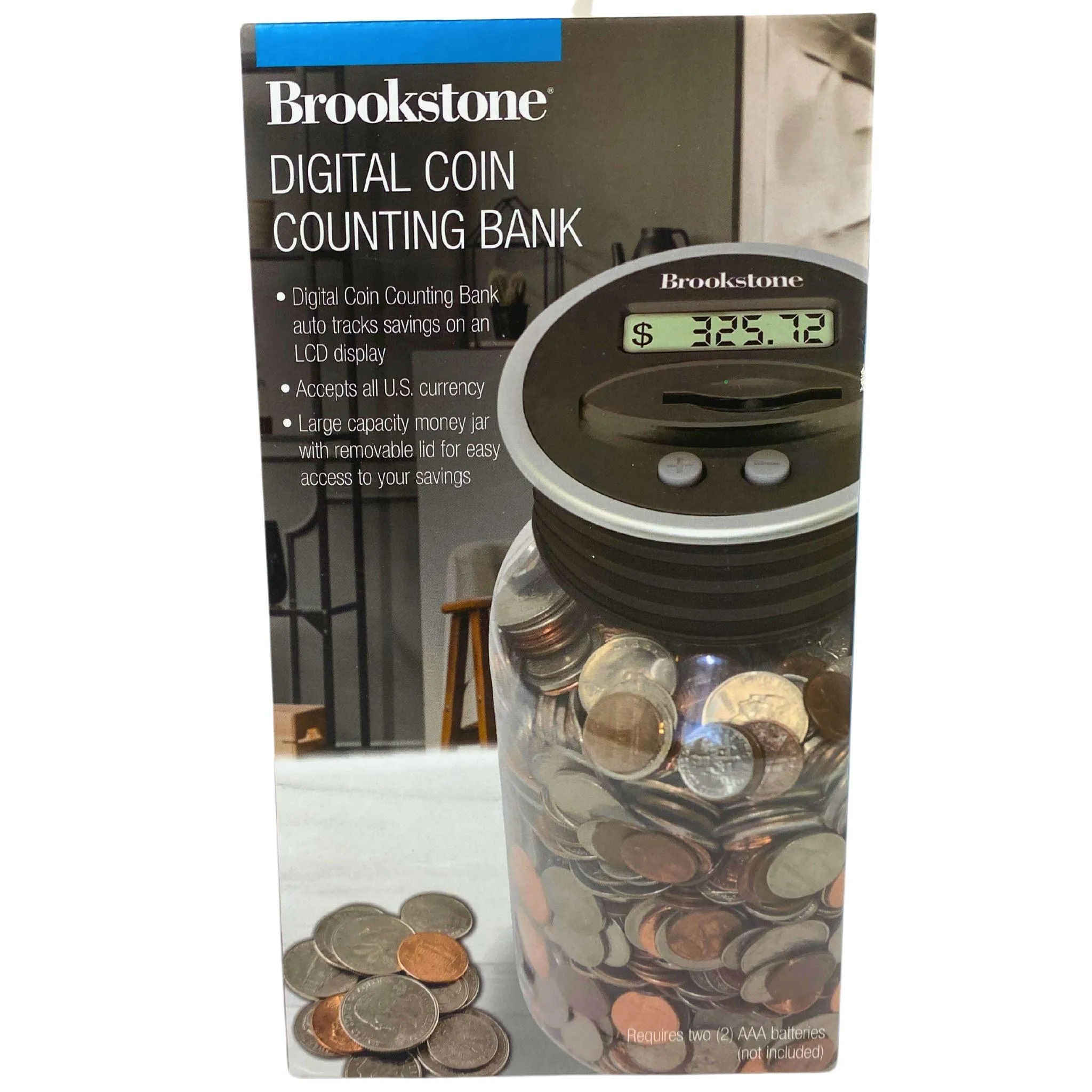 BrookStone Digital Coin Counting Bank (8 Pcs Lot)