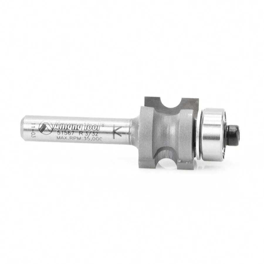 Bullnose Router Bit | 7⁄64 Radius x 19⁄32 Dia x 1⁄2 x 1⁄4" Shank | 51567 | 738685515679