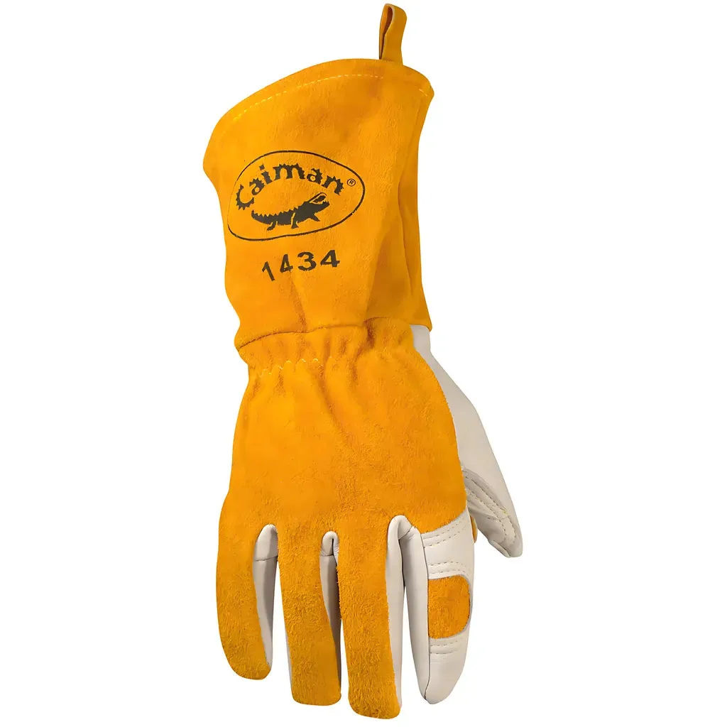 Caiman 1434-6 Premium Cow Grain MIG/Stick Welder's Glove with Light Cotton/Fleece Insulation