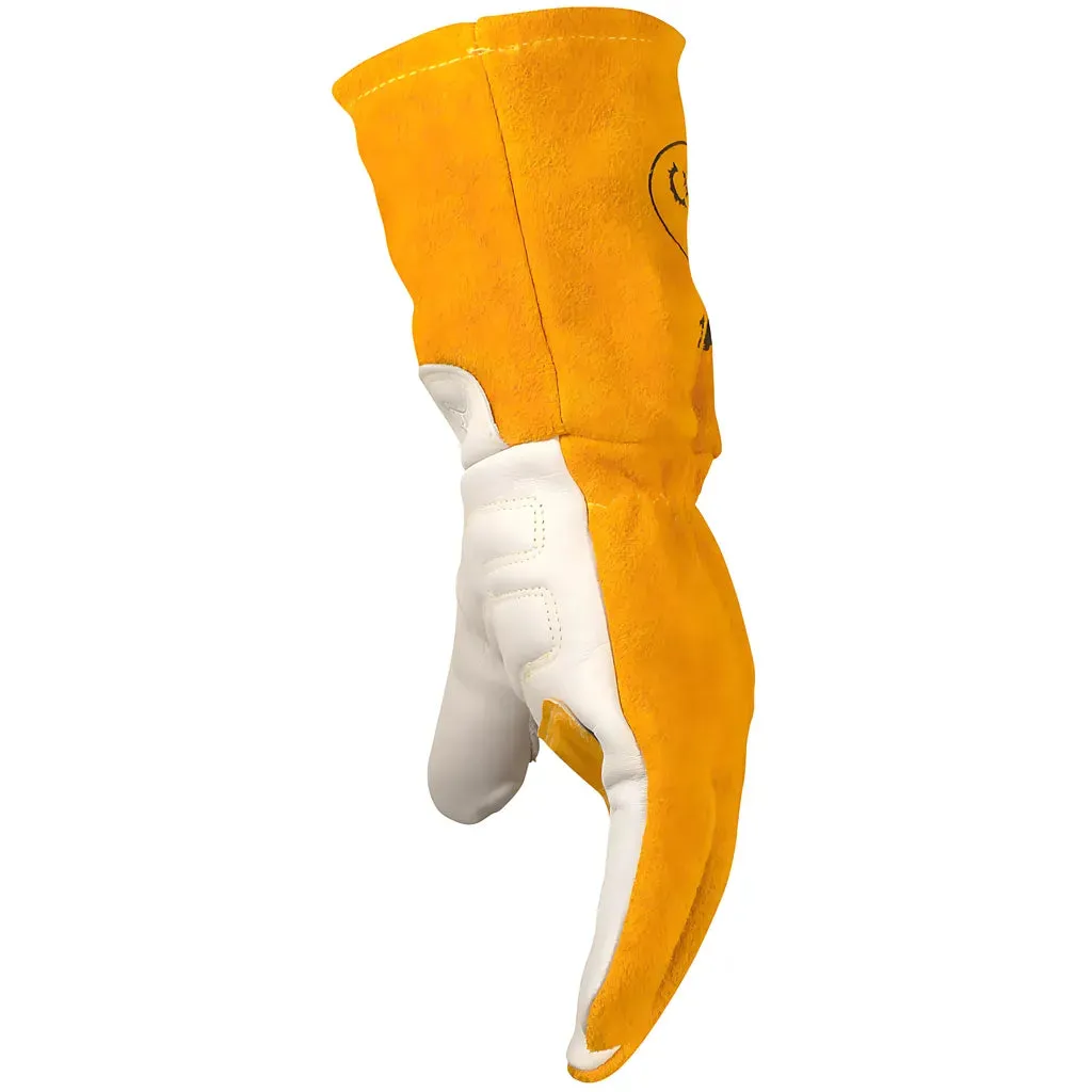 Caiman 1434-6 Premium Cow Grain MIG/Stick Welder's Glove with Light Cotton/Fleece Insulation