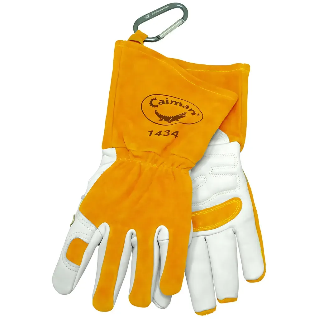 Caiman 1434-6 Premium Cow Grain MIG/Stick Welder's Glove with Light Cotton/Fleece Insulation