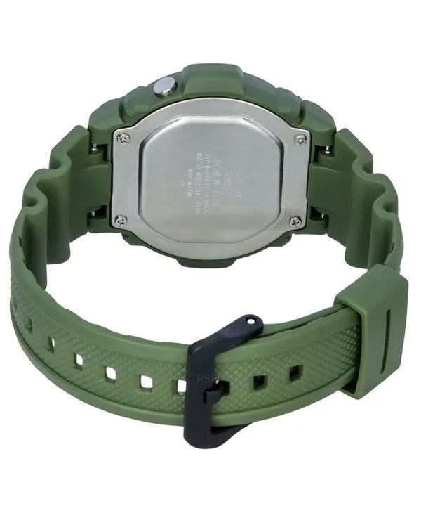 Casio Standard Illuminator Digital Green Resin Strap Quartz W-219HC-3B Mens Watch