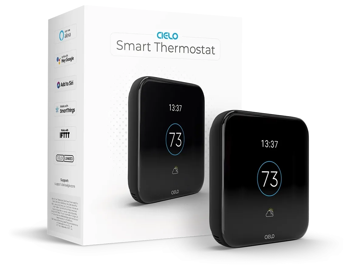 Cielo CT101WA Smart Thermostat, up to 4 Heat/2 Cool, Dual Fuel