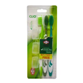 Cleene CLIO Toothbrush Green Tea Soft Buy 2 Take 1 Free