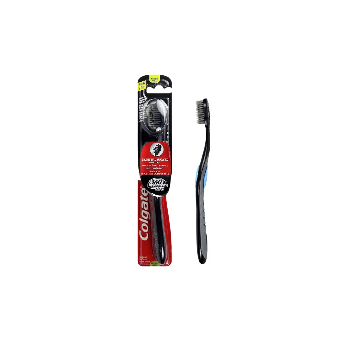 Colgate 360 Charcoal Black Medium Toothbrush