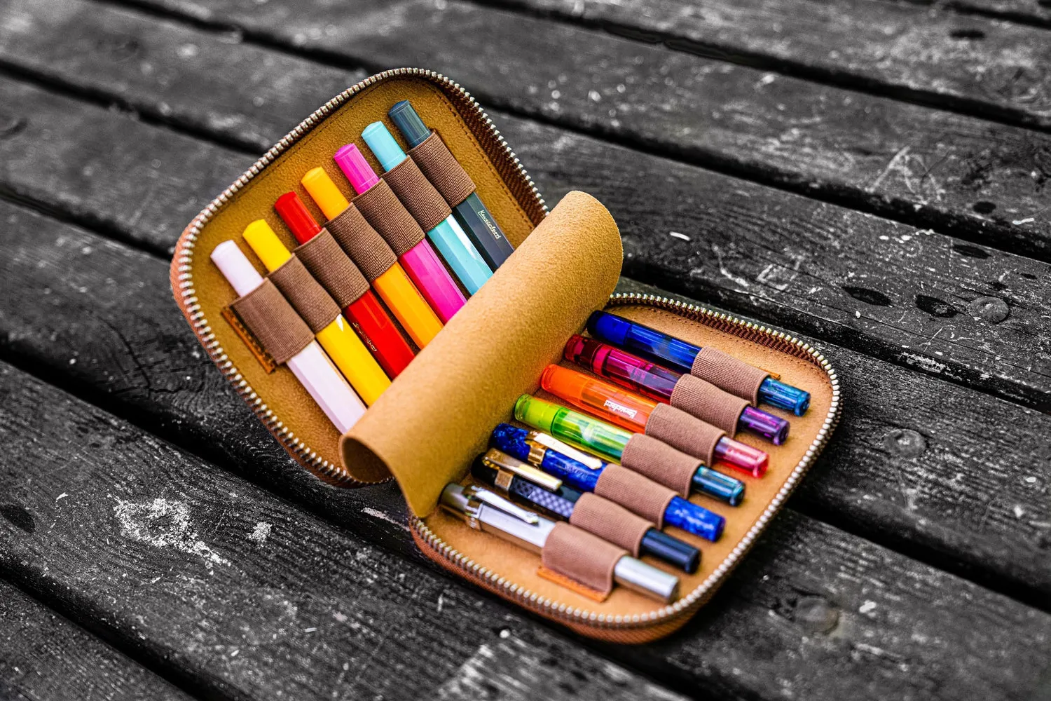 Collector Pen Case for 14 Kaweco Pens - Crazy Horse Brown